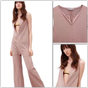 NWT ZARA Long jumpsuit w/ pockets
